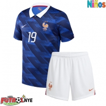 Camiseta Francia Theo Hernandez #19 Primera Equipación para niños Mundial 2026 manga corta (+ pantalones cortos)